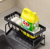 Prix de gros Égouttoirs multifonctions pour évier Panier de séchage des couverts Éponge liquide de vaisselle de cuisine Étagère de rangement antirouille