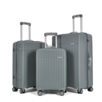 Ensemble de bagages de voyage de luxe personnalisable avec logo, imperméable, grande capacité, léger en PP, 20 pouces, 24 pouces, 28 pouces