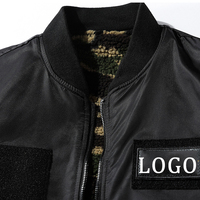 Veste bomber réversible chaude en polaire et coton noir pour homme, col rond, respirante, sur mesure, vente en gros, YIMAI OEM