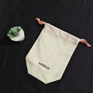 Sac en toile épaisse en gros, sac cadeau, sac à bijoux en coton avec logo - Product Image 4