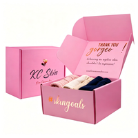 Boîtes cadeaux personnalisées en carton rose avec estampage à chaud or rose pour vêtements, lingerie et cosmétiques