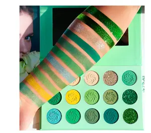 DIY Einzigartige Grüne Lidschatten Halal Lidschatten-palette