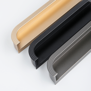 Pegangan Furnitur Aluminium Emas Modern Berkualitas Tinggi Harga Terjangkau Tak Terlihat untuk Lemari Pakaian Kamar Tidur Dapur Laci Pintu - Product Image 4