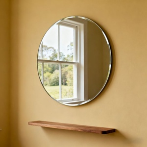 Wall <b>Mirror</b> New Decorative <b>Mirror</b> Custom Durable Round clear Hot Sell Silver <b>Mirror</b> Can Be Used in Bathroom Living Room Indoor - Product Image 1