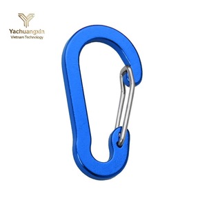 Custom Engraved Aluminium Key Carabiner Hook D Clip Logo Keychain Heavy Duty Bag Clip for Fishing Accessories <b>Mini</b> Climbing 5L - Product Image 4