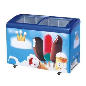 Smad 300l 500l Curved Glass Ice Showcase Chest <b>Freezer</b> Commercial Ddh-328p Chest <b>Freezer</b> Commercial - Product Image 1