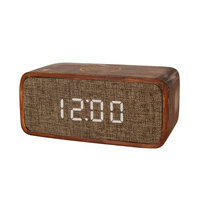 Aangepaste Led Houten Tafel Wekker Decor Voice Magnetische Draadloze Opladen Keuken Smart Tafel Klokken Voor Telefoon