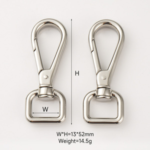 Toptan çok fonksiyonlu paslanmaz çelik 8mm <span class=keywords><strong>Metal</strong></span> yaylı kanca toka 12mm çanta askısı döner çanta için basmalı klips <span class=keywords><strong>Metal</strong></span> baskı kanca - Product Image 2