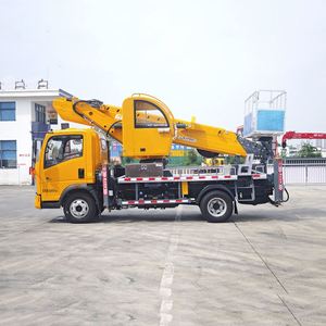 Camion de travail aérien Sinotruk Ho Wo GKS35 Pro, flèche en acier haute résistance polygonale, 360 °   Véhicule à plateforme aérienne à rotation complète - Product Image 2