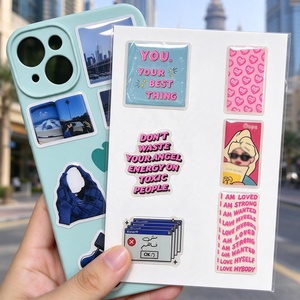 Custom 3D Phone Epoxy Resin <b>Sticker</b> Kiss Cut <b>Sticker</b> <b>Sheet</b> Waterproof Clear for Phone Case Wholesale - Product Image 1