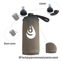 Bouteille d'eau pliable OEM/ODM 500 ml, gourde de sport pliable en TPU, gourde souple