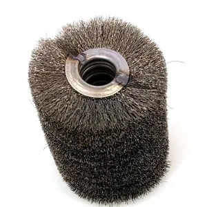 Customized All Bristle Brush Steel Wire Material Circular Outside Spiral Roller Brushes Tool Circular Wire Brushes