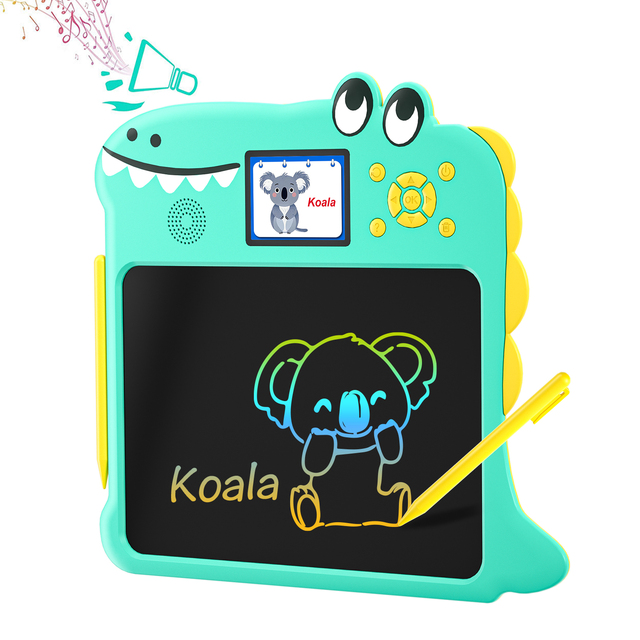 Educational 2-in-1 Machine LCD Writing Tablet & English Learning Toy Intelligent Drawing Board for Kids Reusable LCD Writing Pad