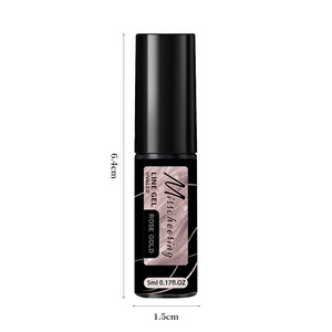 Vernis à ongles gel effet miroir chromé 8ml, peinture liner argent et or haute performance, pour manucure, salon, nail art, décoration et design - Product Image 4