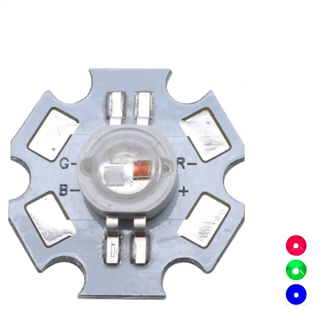 De alta potencia 9W Led RGB con soldadura Pcb 4 pines rojo verde azul Super brillante Czine luz-40-60 20 - 40 Ce rohs 3-30-90