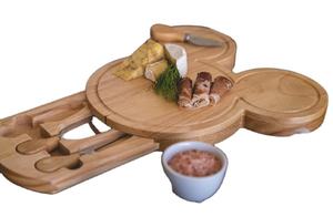 Juego <span class=keywords><strong>de</strong></span> platos <span class=keywords><strong>de</strong></span> queso <span class=keywords><strong>Mickey</strong></span>, cubiertos, cortador <span class=keywords><strong>de</strong></span> acero inoxidable, mango <span class=keywords><strong>de</strong></span> madera, cuchillo para untar mantequilla y tenedor - Product Image 6