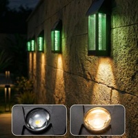 Lampes murales solaires étanches IP65, éclairage LED extérieur pour clôture et portail, lumière blanc chaud, lampe en verre bulle, jardin, patio, véranda, cour