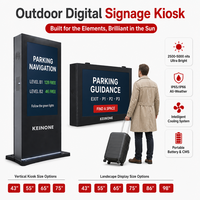 Kiosque d'affichage numérique extérieur pour la navigation dans les aéroports, les gares et les parkings, étanche IP65, haute luminosité, écran 75 pouces