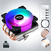 Refroidisseur de processeur PWM à faible bruit QiuzAim, 2/4 caloducs, ventilateur de 90 mm, radiateur de refroidissement par air pour ordinateur de bureau, compatible LGA1155 LGA1700 AM4