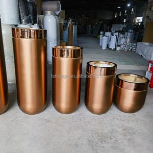 แจกันตั้งพื้นทรงกลมขนาดใหญ่สีทองหรูหราทันสมัย สำหรับตกแต่งบ้าน กระถาง<span class=keywords><strong>ดอกไม้</strong></span>ทรงสูงสำหรับตกแต่งภายใน  กระถางต้นไม้ทรงกลมสวยงามสำหรับ<span class=keywords><strong>ดอกไม้</strong></span>ประดิษฐ์ - Product Image 2