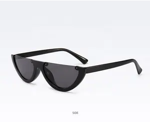 2022 personalized eyewear fashion small half frame moon glasses women's Retro leisure shopping party Sunglasses