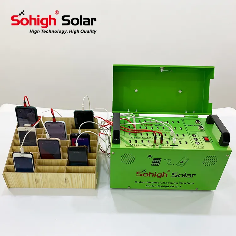 Netz unabhängige tragbare Energie erzeuger Mini-Handy-Ladestation Solaranlage Batterie generator mit Panel fertig eingestellt