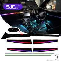Lumière ambiante LED pour voiture SJC pour Toyota Hilux 2015-2024 LHD/RHD, lumière d'ambiance pour voiture, accessoires de voiture, kit de décoration intérieure