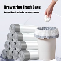 Sacs poubelles robustes en gros de 13 gallons avec cordon de serrage pour la gestion des déchets de cuisine, logo personnalisé imprimé, couleur personnalisée, emballage en PEHD