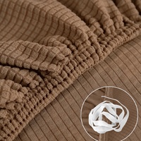 Sarung Sofa Gaya Eropa Bahan Fleece Jagung, Dapat Dicuci, Elastis, Spandex Jacquard, Beludru Jagung, Sarung Sofa Elastis untuk Set 2 Dudukan