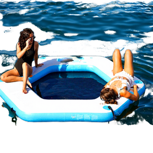 Plateforme flottante gonflable Asia Inflatable 10' en PVC avec maille hexagonale, capacité 500 kg, pour usage extérieur/intérieur - Product Image 1