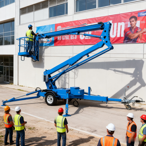 10m-45m Autopropulsé Compact Crawler Boom Lift Araignée remorquable Terrain accidenté Boom Lift Grue araignée à chenilles pour le travail des arbres - Product Image 5