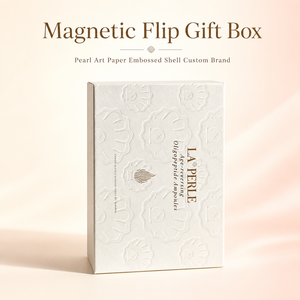 Caja de Regalo Magnética Personalizada, Color Blanco <span class=keywords><strong>Perla</strong></span>, con Relieve, Logotipo en Dorado, para Ampollas de Cuidado de <span class=keywords><strong>la</strong></span> Piel, OEM - Product Image 2