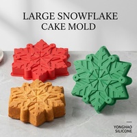 Moule en silicone flocon de neige de qualité alimentaire FDA, motif 3D détaillé, antiadhésif, sans BPA, outil professionnel pour savon, gâteau, pâtisserie, bricolage, four