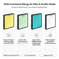 Filter Pembersih Udara HEPA H13 Pengganti LRF-V102-YUS dengan Karbon Aktif, Kompatibel dengan Vital 100S, Vital 100S-P, 100S-RF-PA, 100S-RF-TX