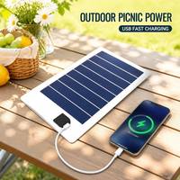 Module solaire flexible haute efficacité pour la charge directe des appareils USB en randonnée