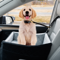 Siège auto pour petits chiens, siège surélevé pour animaux de compagnie avec accès au ceinture de sécurité et base antidérapante, siège auto pour chiens et chats en voyage