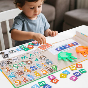 Ensemble de jouets <span class=keywords><strong>math</strong></span>ématiques pour l'apprentissage précoce : Addition, soustraction, alphabet, lettres, orthographe, comptage, planches à doigts - Product Image 2
