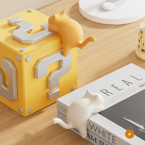 Support de clés de bureau en gros, porte-clés mignon en forme de chat, ornement de bureau Kawaii, rangement de sac de bureau, porte-clés de table - Product Image 5