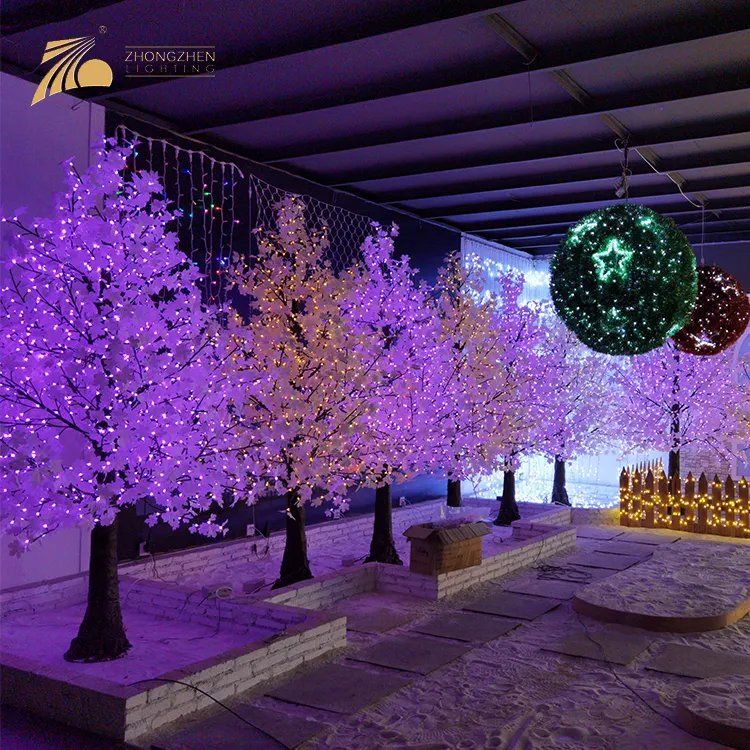 Luz LED Artificial para decoración de árbol de cerezo, nuevo modelo de resina, alambre de cobre de 220V