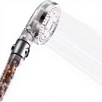 Pommeau de Douche LED à Contrôle de Température 3 Couleurs, avec Filtre et Changement Automatique de Lumière 7 Couleurs, Douchette à Main