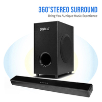 Barra de Sonido para TV GD-698 de 80W 2.1, Altavoz con Woofer de 6.5 Pulgadas, Altavoz Bluetooth con Control Remoto, Gran Venta