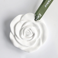 Diffuseur d'huiles essentielles en plâtre parfumé, fait main, en forme de fleur de porcelaine, pour voiture, armoire ou maison