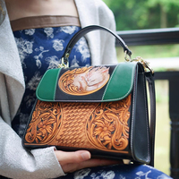 Mini sac à main de luxe en cuir véritable fait main, anti-vol, style preppy vintage, imprimé animal, de créateur, pour femme, Guangzhou Snail