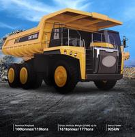 Camion minier SKT160S, équipement minier, camion à benne basculante tout-terrain lourd avec une capacité de 44/61 m³