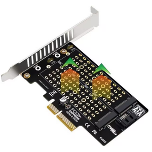 <span class=keywords><strong>M</strong></span>.<span class=keywords><strong>2</strong></span> NVMe NGFF SSD To PCIE SATA Dual-Disk inoltro scheda di espansione supporta MKey BKey - Product Image 5