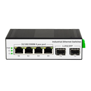 Công nghiệp Gigabit PoE chuyển đổi <span class=keywords><strong>4</strong></span> PoE <span class=keywords><strong>Ethernet</strong></span> cổng và 2 SFP sợi cổng công nghiệp PoE chuyển đổi <span class=keywords><strong>4</strong></span> cổng - Product Image 1