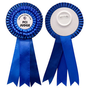 Cintas <span class=keywords><strong>de</strong></span> Raso para Premios Rosette, Roseta <span class=keywords><strong>de</strong></span> 1er Lugar, Insignia Escolar para Exhibición Canina o Ecuestre, Diseño Personalizado con Logotipo - Product Image 1