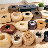 Tapa de Madera de Fresno Natural de Alta Calidad, Fabricante OEM/ODM para Envases de Lujo, Tapa de Madera para Botellas de Perfume