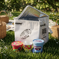 Sac isotherme avec fond renforcé pour le transport de desserts glacés, compagnon idéal pour les trajets quotidiens