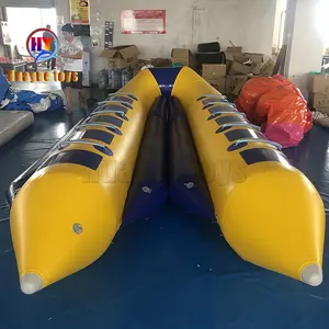 2022 Water Fun Park 10 Seats Towable Double Flying Fish Inflatable Banana Boat